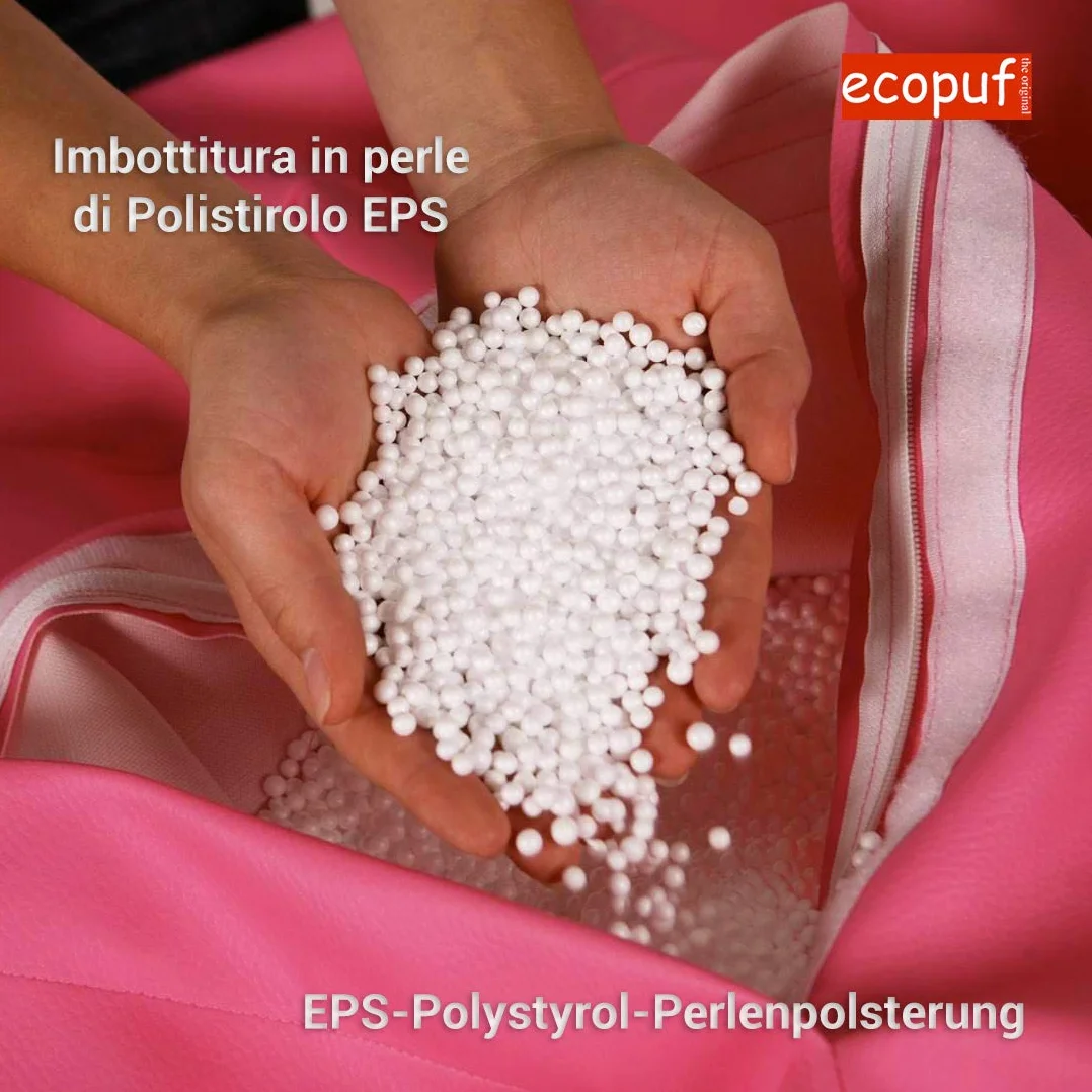 Ecopuf Yoko - Pouf en Cuir synthétique avec Fermeture éclair Anti-Perte