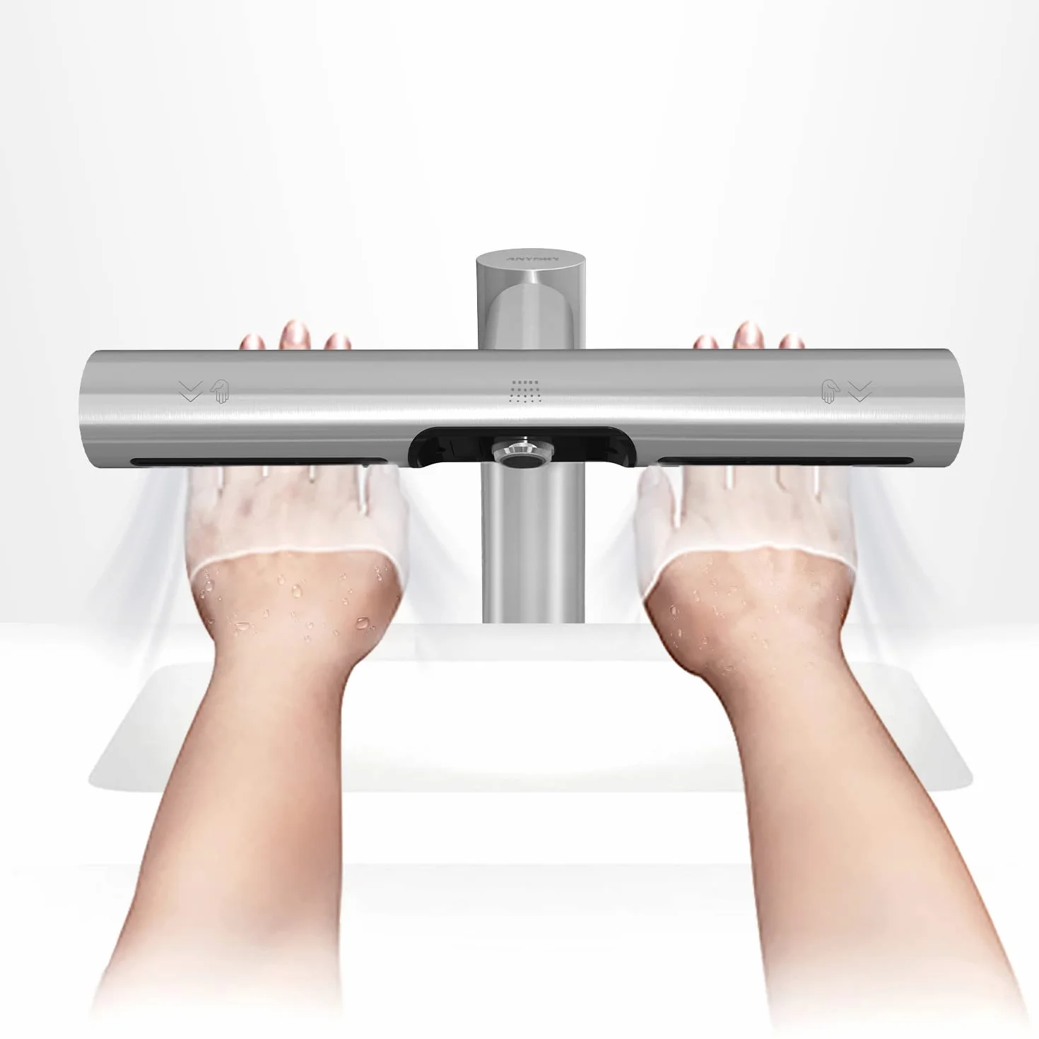 anydry 7120 Robinet Sèche-Mains Lavage et séchage Automatique en Un Seul Robinet Sèche-Mains Brossé