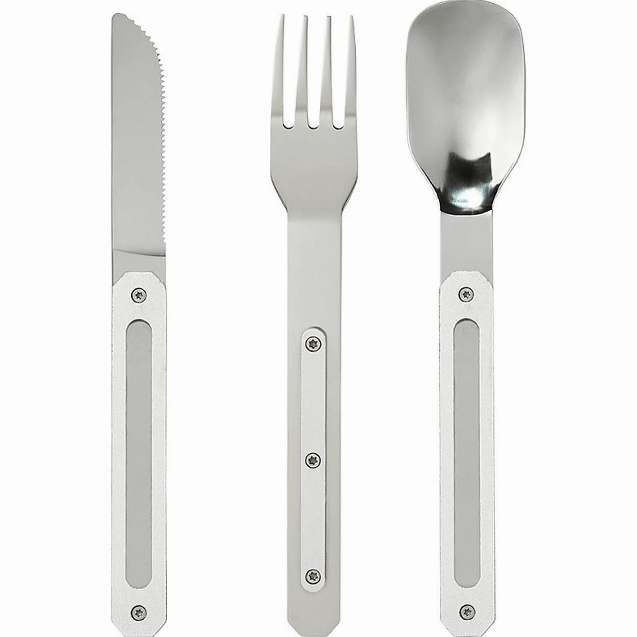 Akinod - Couverts Droits Aimantés 12H34 Arabesques - Fourchette, Couteau, Cuillère en Acier Inoxydable - Assemblage Aimanté - Nomades Compacts, Durables et Élégants