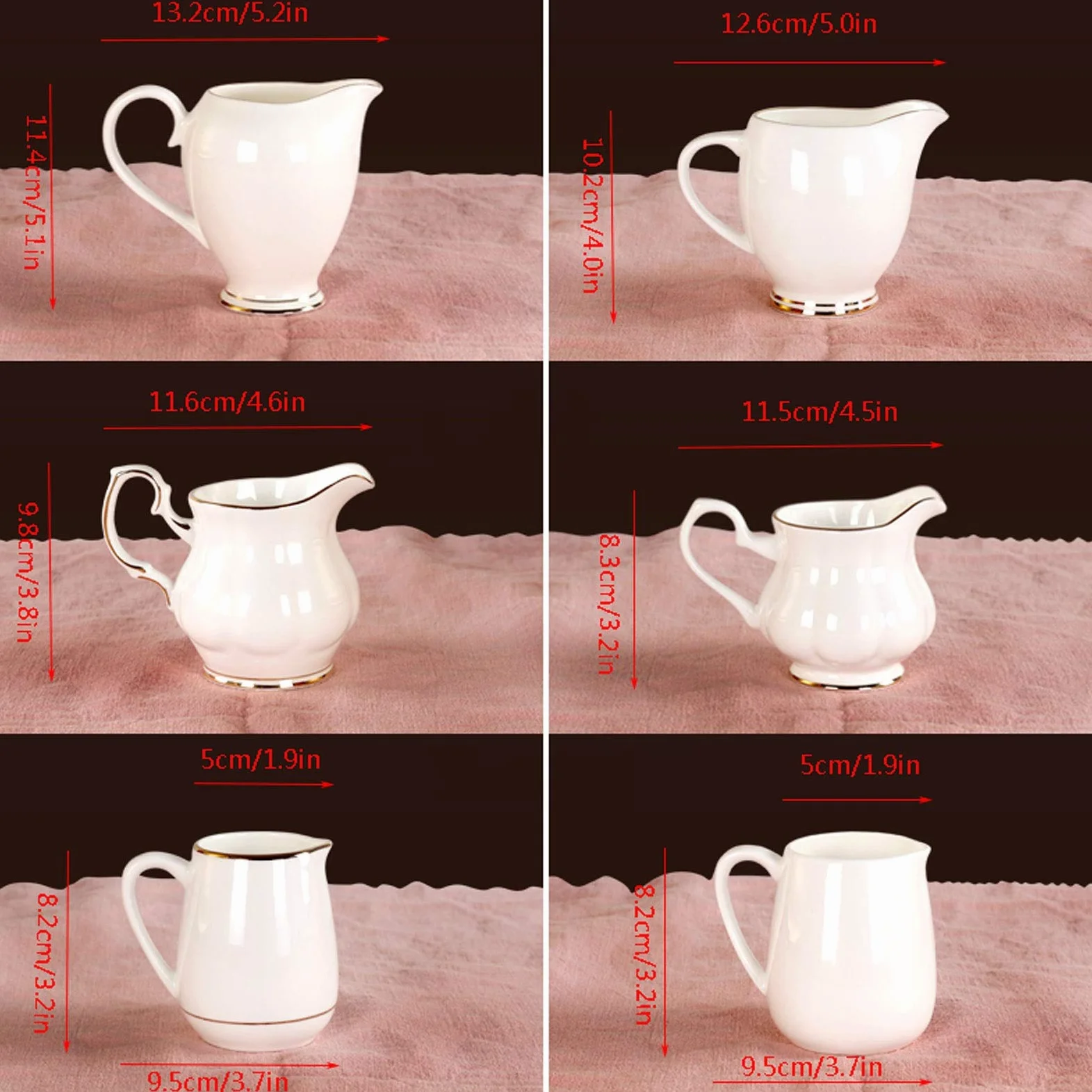 MRKU Pot à Lait, saucière, Tasse à Eau, pichet, Distributeur de crème et de café, sucrier, en céramique avec Anse, Style autrichien, pour Restaurant.