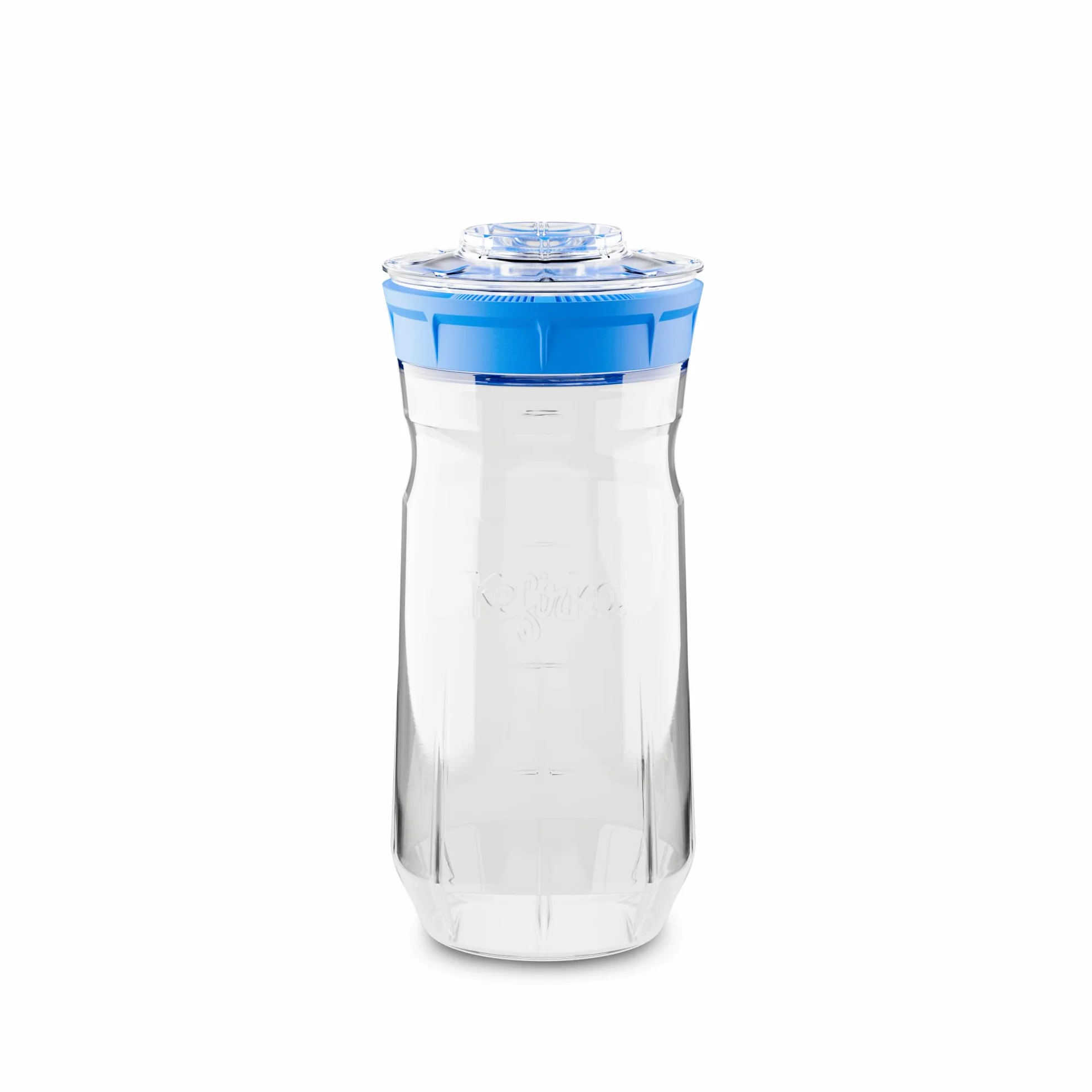 Kefirko Bocal de Fermentation | L'ensemble idéal pour préparer du Kéfir de Lait ou du Kéfir d'eau à la Maison | Fermenteur-germinateur Maison + livret de Recettes | 1.4l | sans BPA | (Bleu)