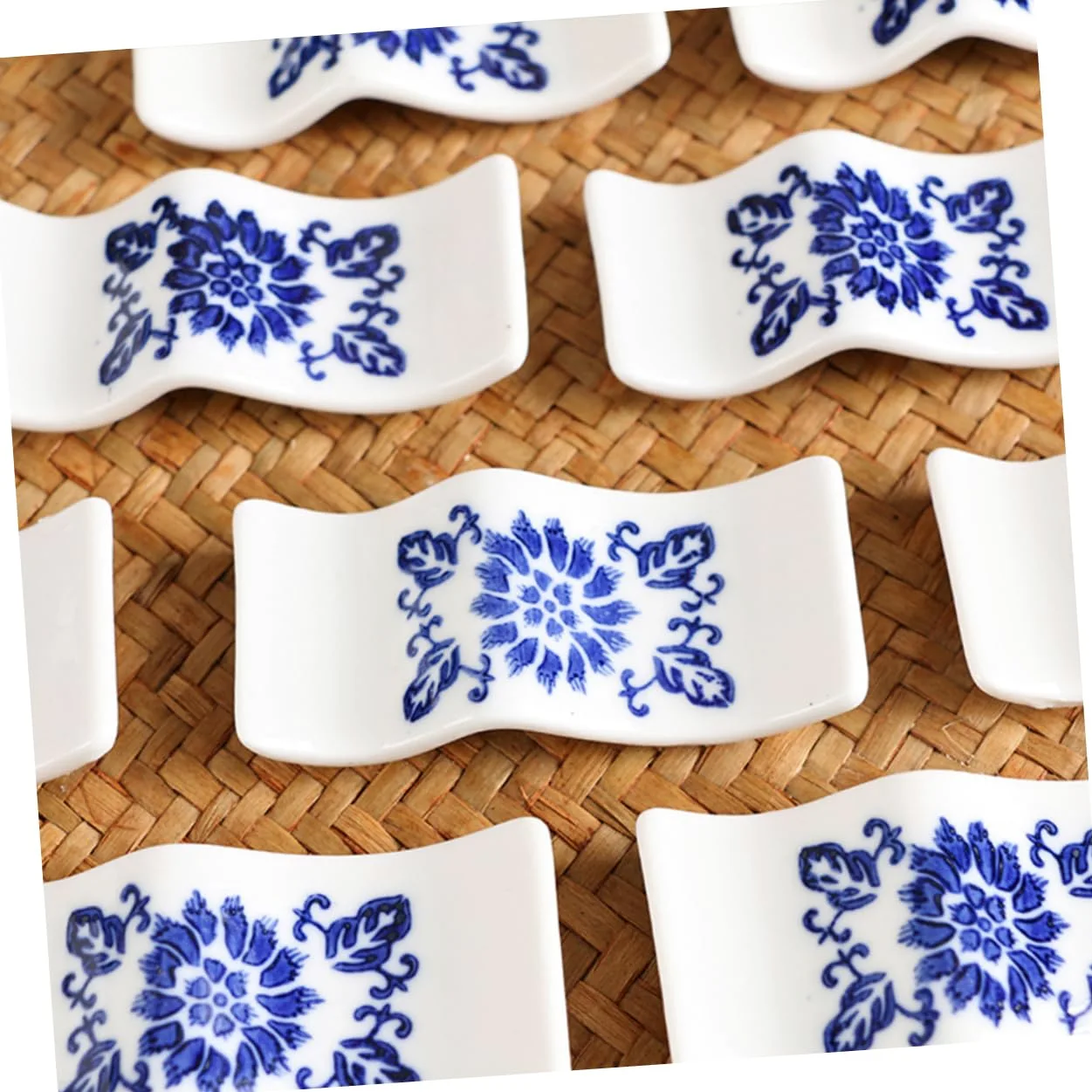 Repose-Baguettes, Supports à Baguettes en céramique Multicolores, pour Table de Restaurant ou de Mariage, Lot de 8, 8 x 3,5 x 1 cm