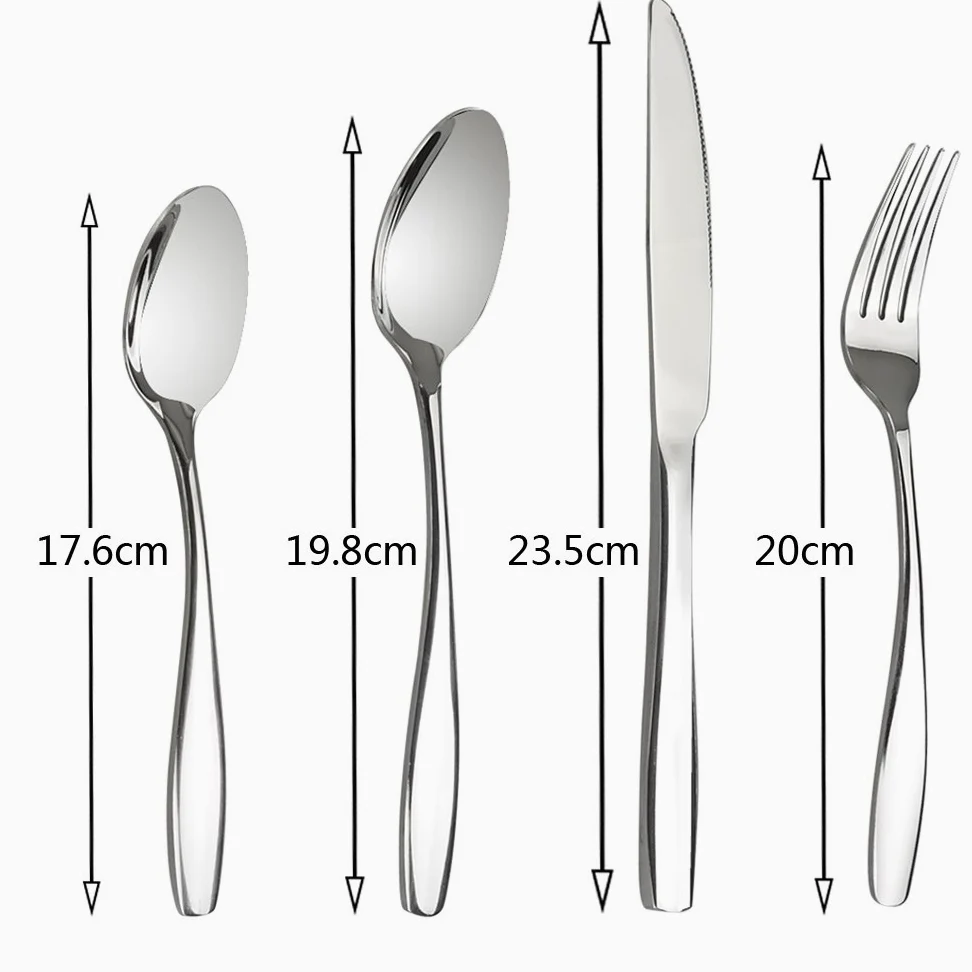 Couverts en Acier Inoxydable, Couverts de Table 40 Pièces