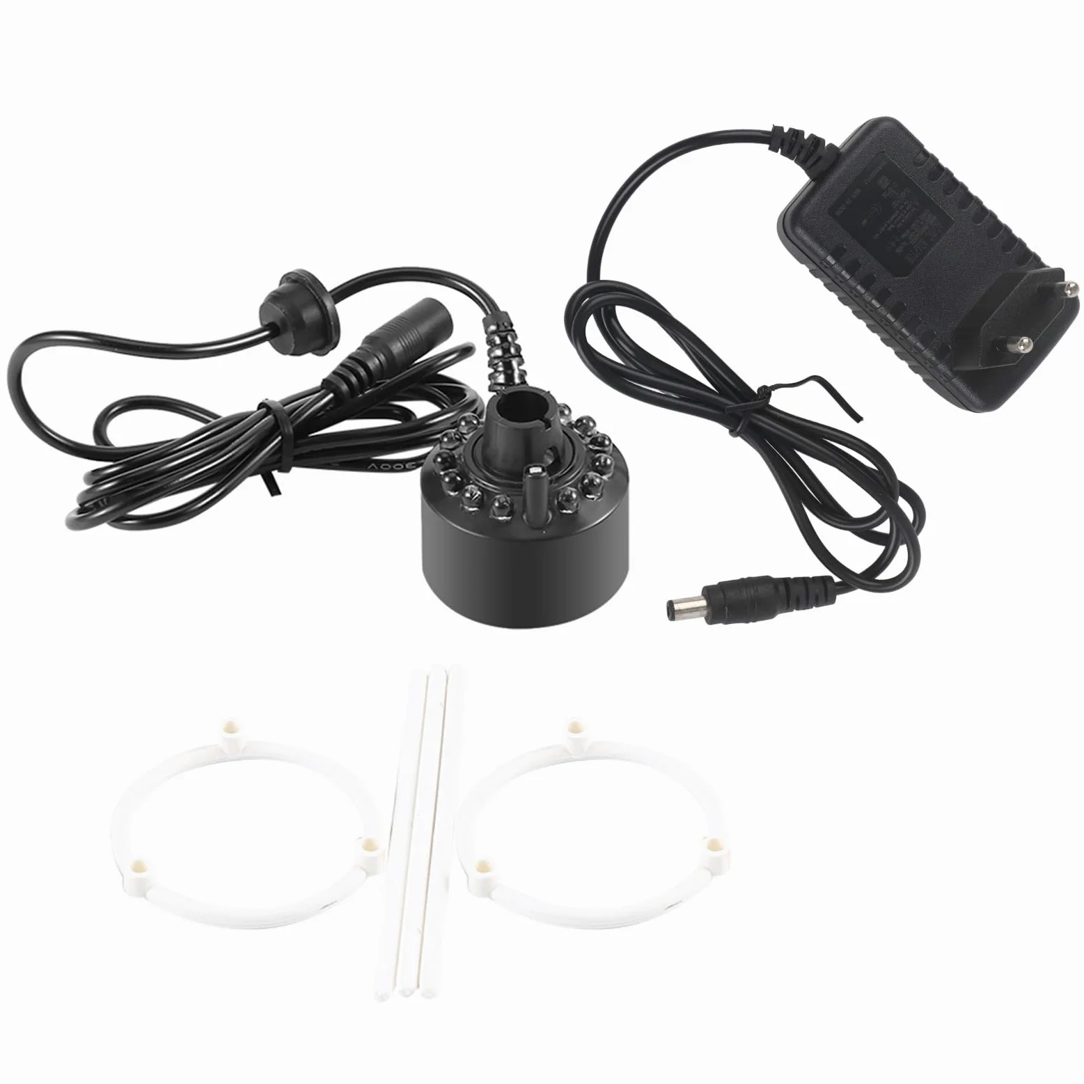 Brumisateur de Fontaine d'eau Longue Durée de Vie avec Adaptateur Secteur Brumisateur Effet de Brume époustouflant Humidificateur d'air Facile à Utiliser pour Aquarium