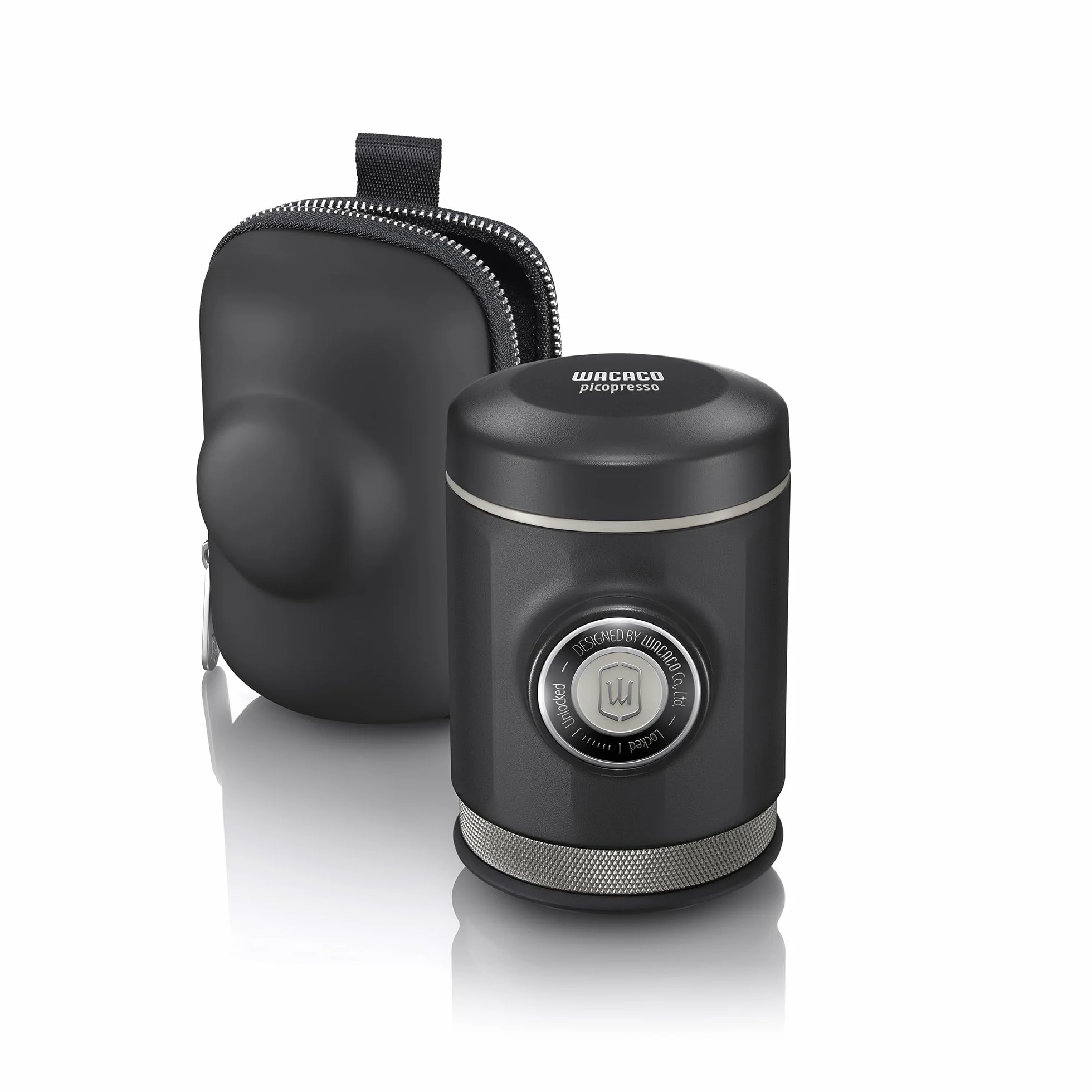 WACACO Picopresso Machine à Espresso Portable avec son Étui de Protection, Machine de Niveau Barista Dédiée aux Cafés de Spécialité, Mouture Ultra-fine, Cafetière de Voyage Manuelle