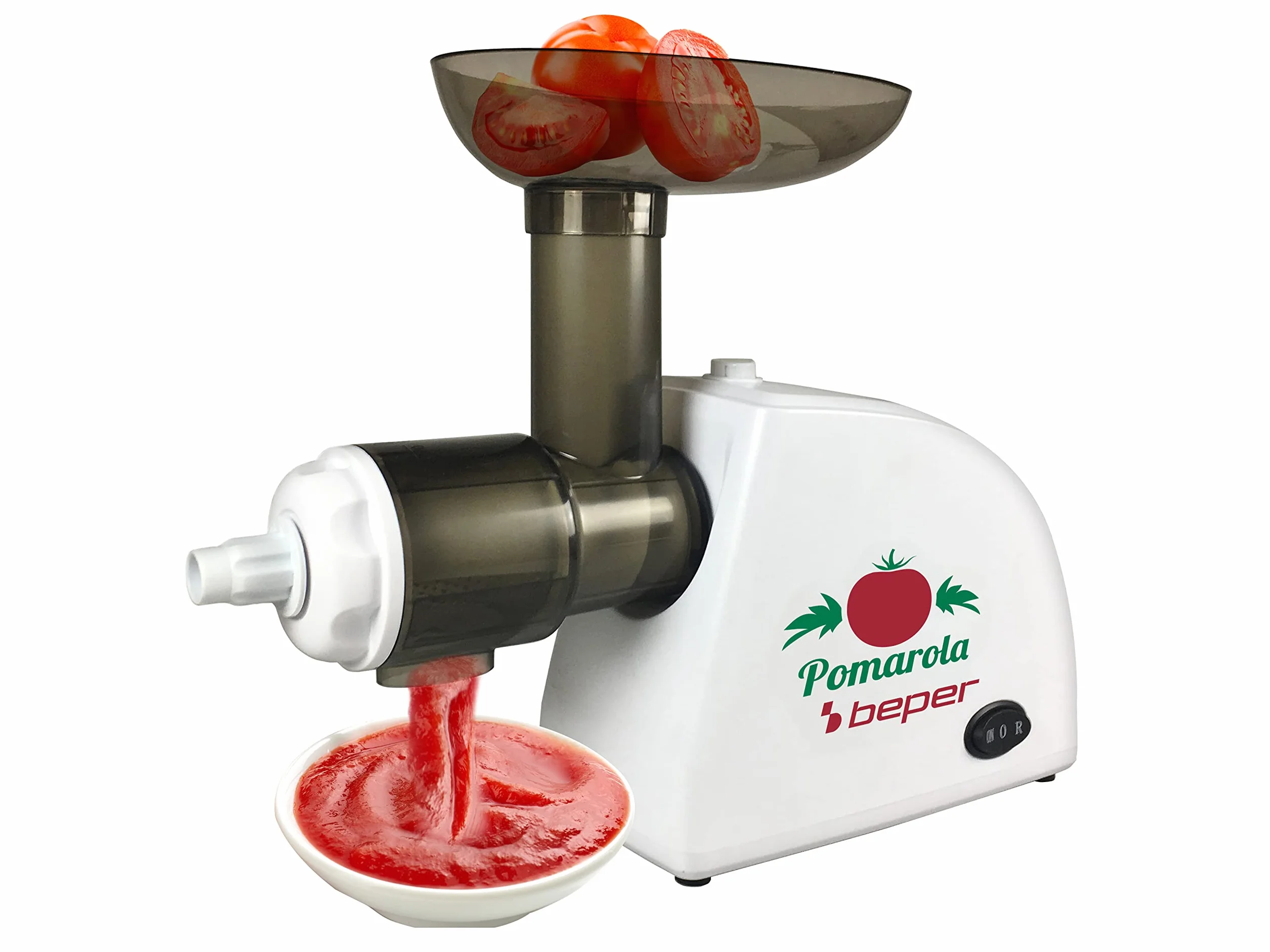 BEPER BP.720 Presse Tomates Electrique et Filtre, Blanc, 300 W