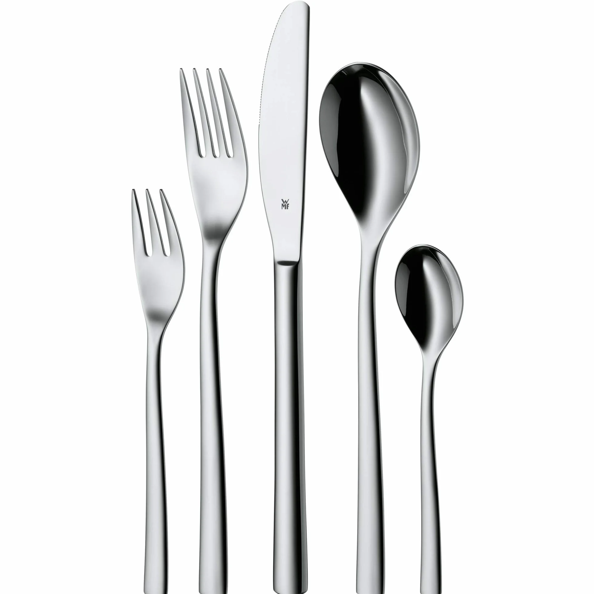 Ménagère WMF Palermo pour 12 personnes, couverts 60 pièces, couteau monobloc, acier inoxydable Cromargan poli, brillant, passe au lave-vaisselle
