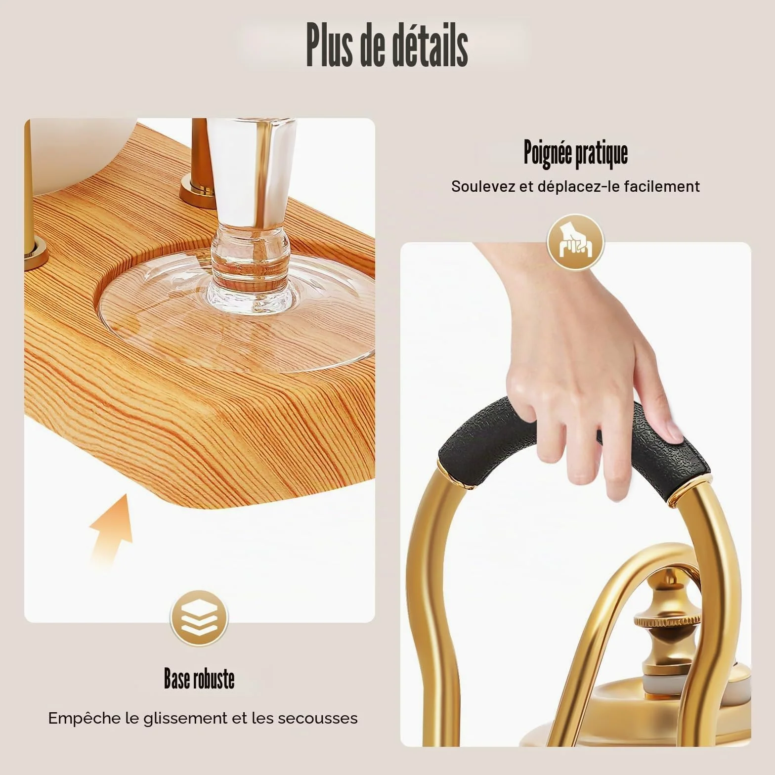 Siphon belge - Machine à café - Siphon - Machine à café sous vide - Or - 4 à 5 portions