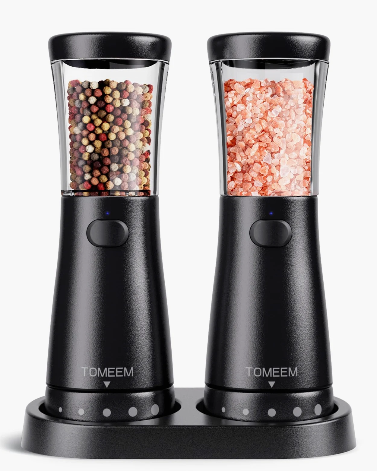 Lot de 2 meuleuses en acier inoxydable noir