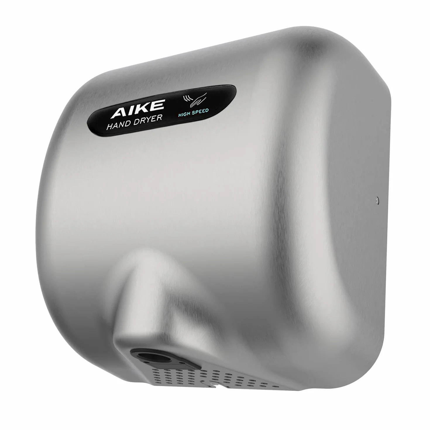 AIKE Elephant Power Sèche-Mains avec Filtre HEPA, Commercial Grande Vitesse, Air Chaud Auto, Boîtier Acier INOX AC220V-240V, AK2800BH