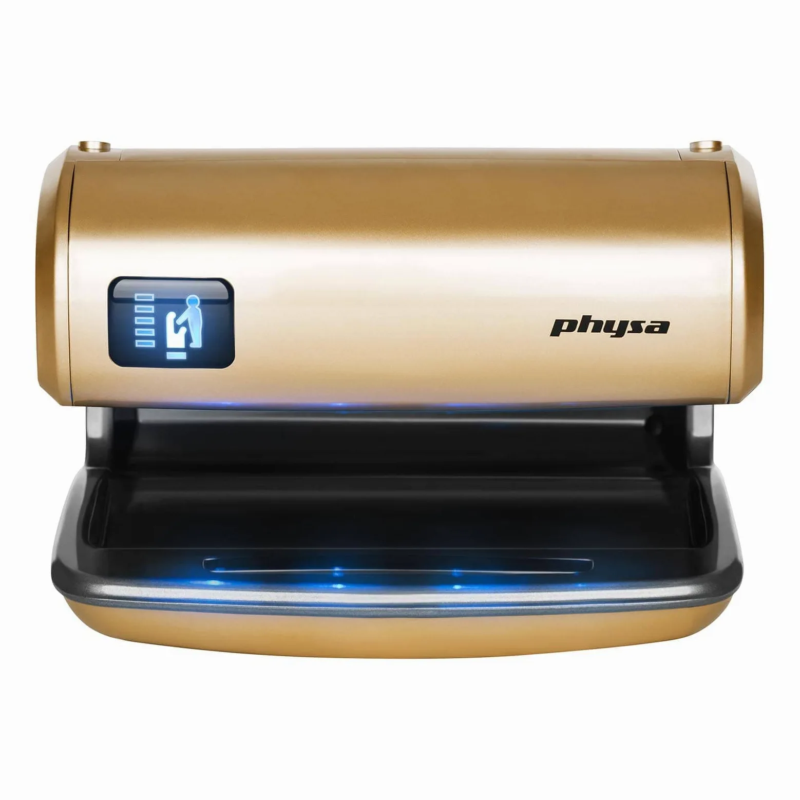 Physa Sèche-Mains Électrique Automatique Bari Gold (Temps de séchage 5 s, 32.000 TR/Min, Débit d'air [m/Sec] 90 m/s, Volume d'air 150 m³/h)