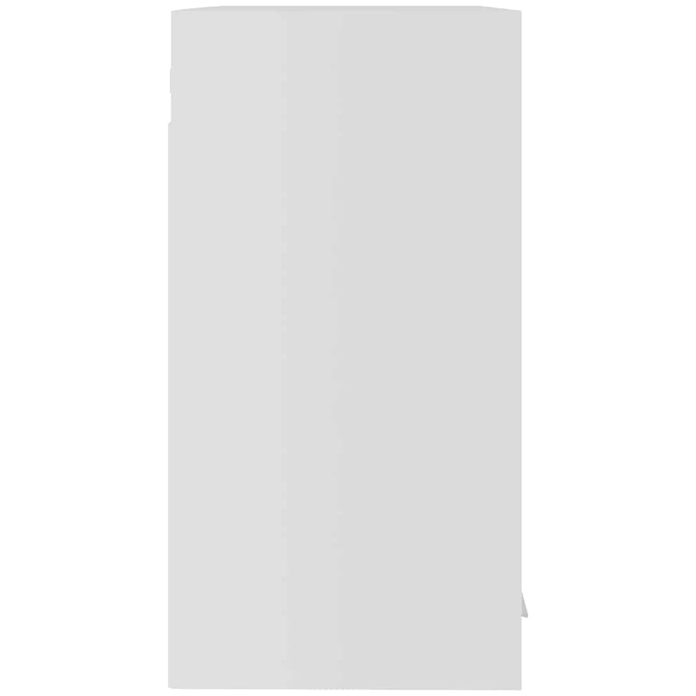 vidaXL Armoire vitrée Murale Lyon, 60x31x60 cm, Bois reconstitué & Verre, Blanc, Meuble Suspendu, Rangement Salle de Bain & Cuisine, Organisateur Maison
