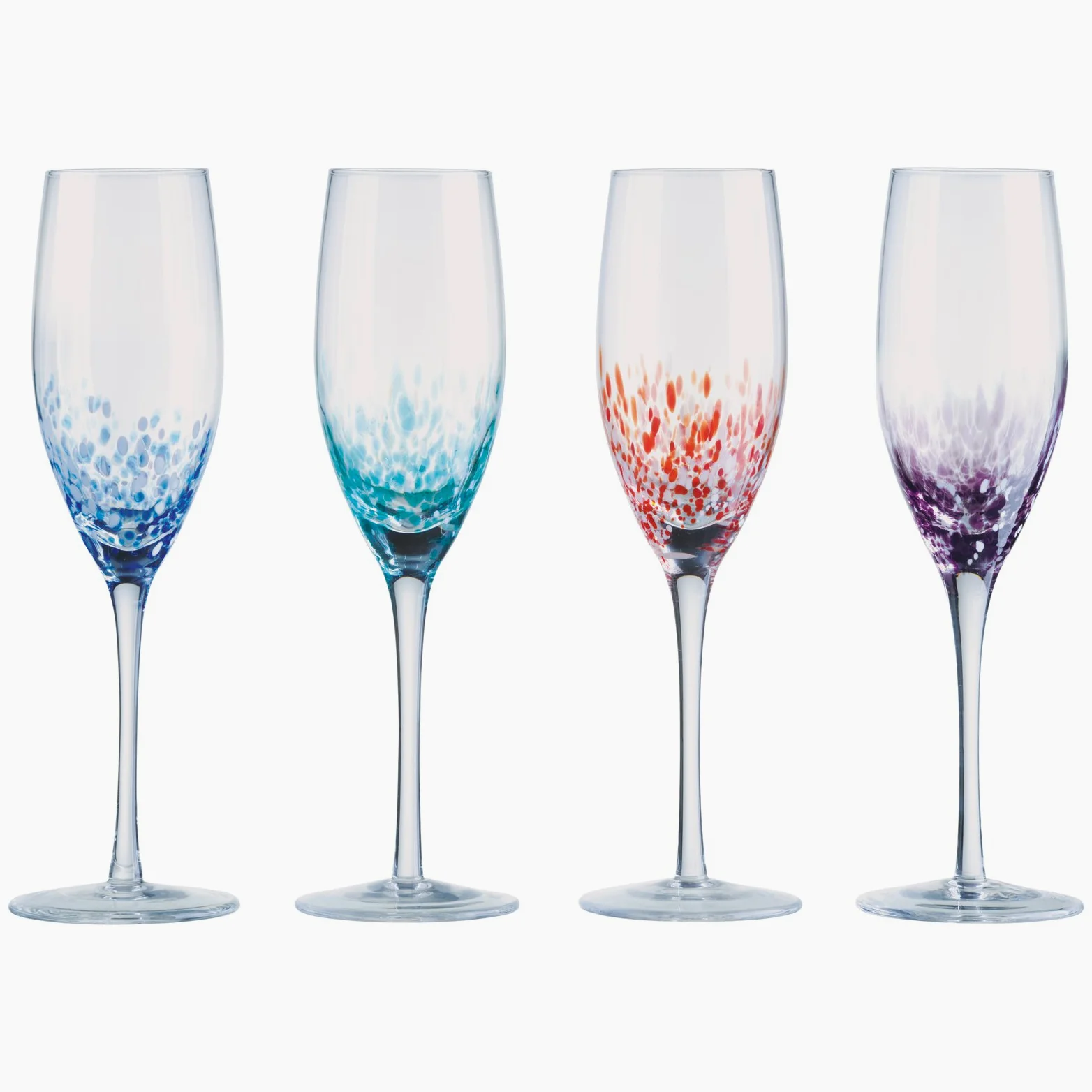 ASD10119 Flûte à mouchoir en verre, Multicolore