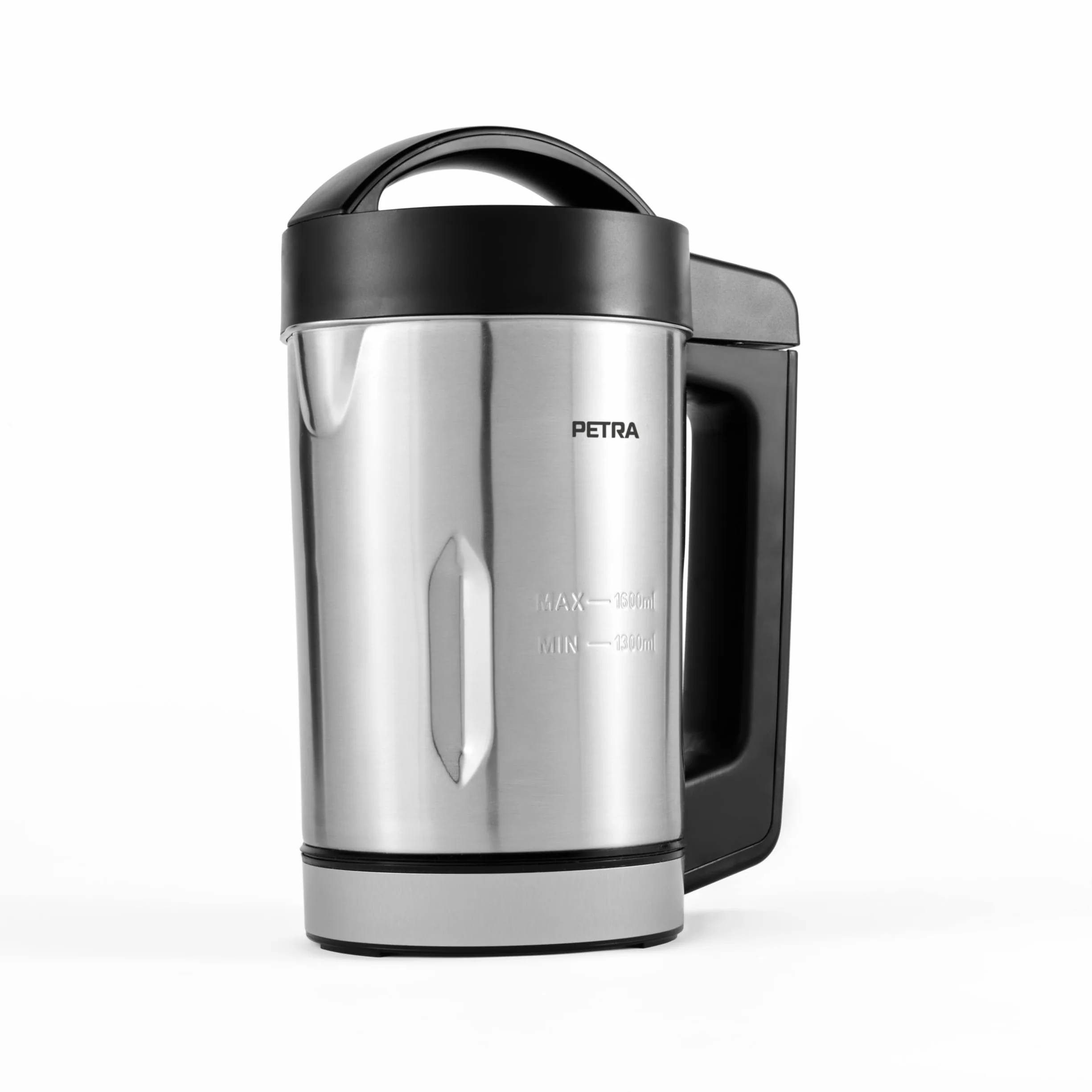 Petra Blender Chauffant Soupe et Mixeur 900W, Machine à Soupe 1.6L, Mixeur Soupe 5 Programmes avec Écran Digital, Soupe Maker Automatique avec Maintien au Chaud, Argent/Noir