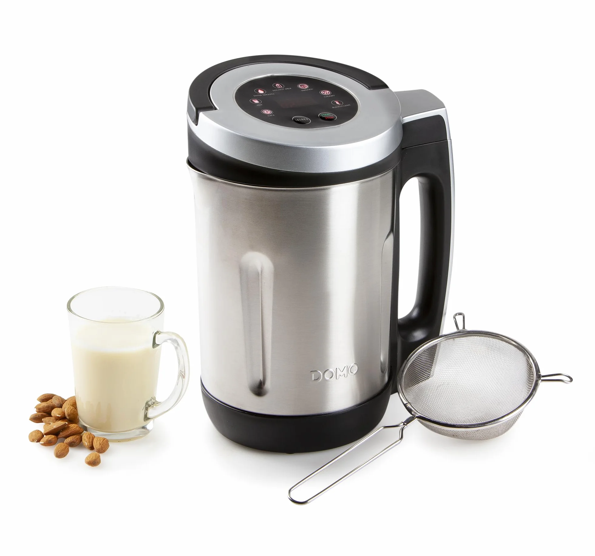 DOMO DO716BL Mixeur à soupe - 7 programmes - Soy/nut milk, extra smooth, smooth, chunky, jam, juice et blend/clean - 2,2 L