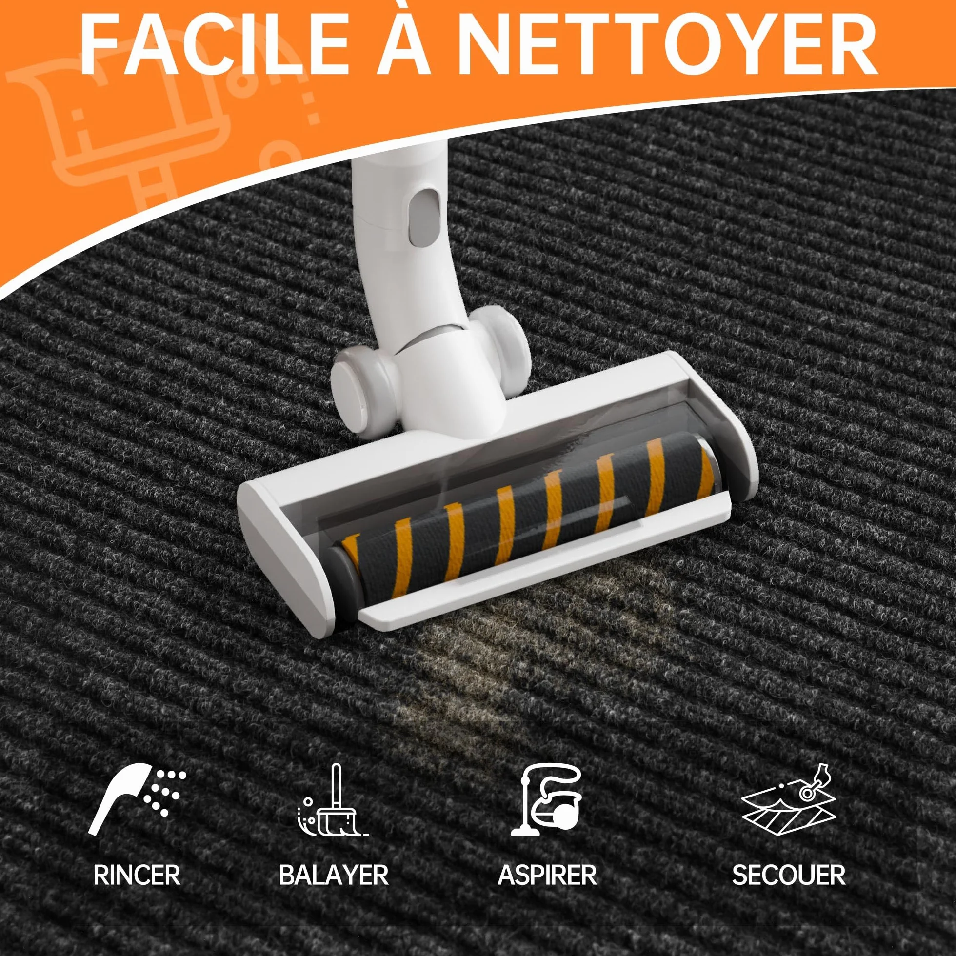 Paillasson Exterieur Entree 75x150cm, Grand Tapis d'Entrée, Tapis Entrée Exterieur Resistant Pluie, Tapis Commercial pour entrée -Gris Foncé