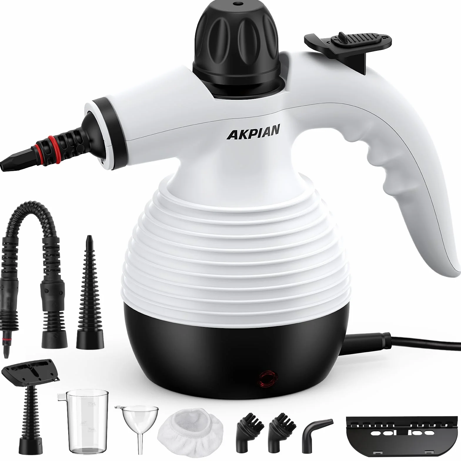 Nettoyeur vapeur à main, nettoyeur vapeur portable, multi-usage, avec serrure de sécurité et kit d'accessoires de 10 pièces pour enlever la saleté, la graisse