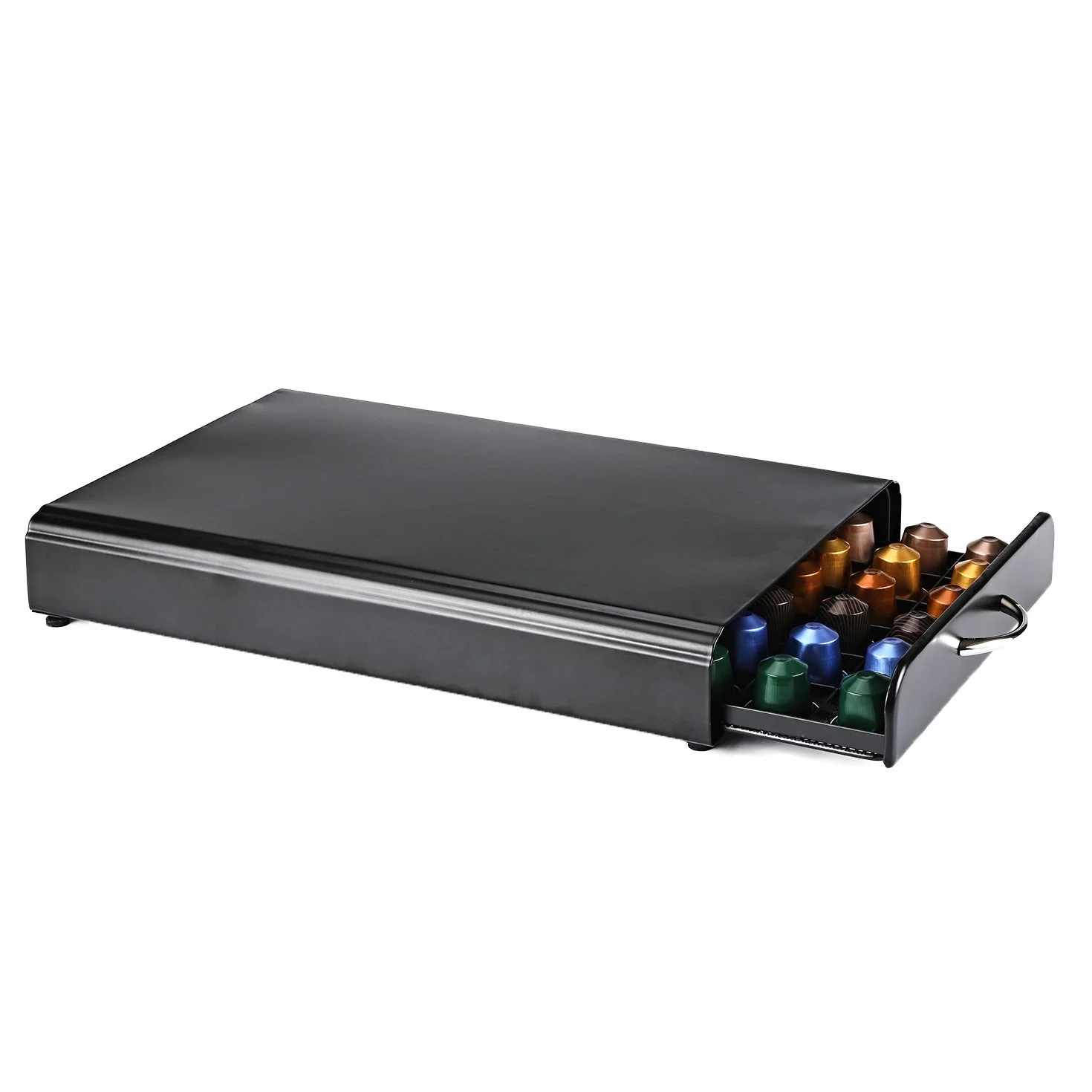 HiveNets Nespresso Porte Capsule de Café Pod Support de Tiroir de Rangement en Métal pour 60 Pcs