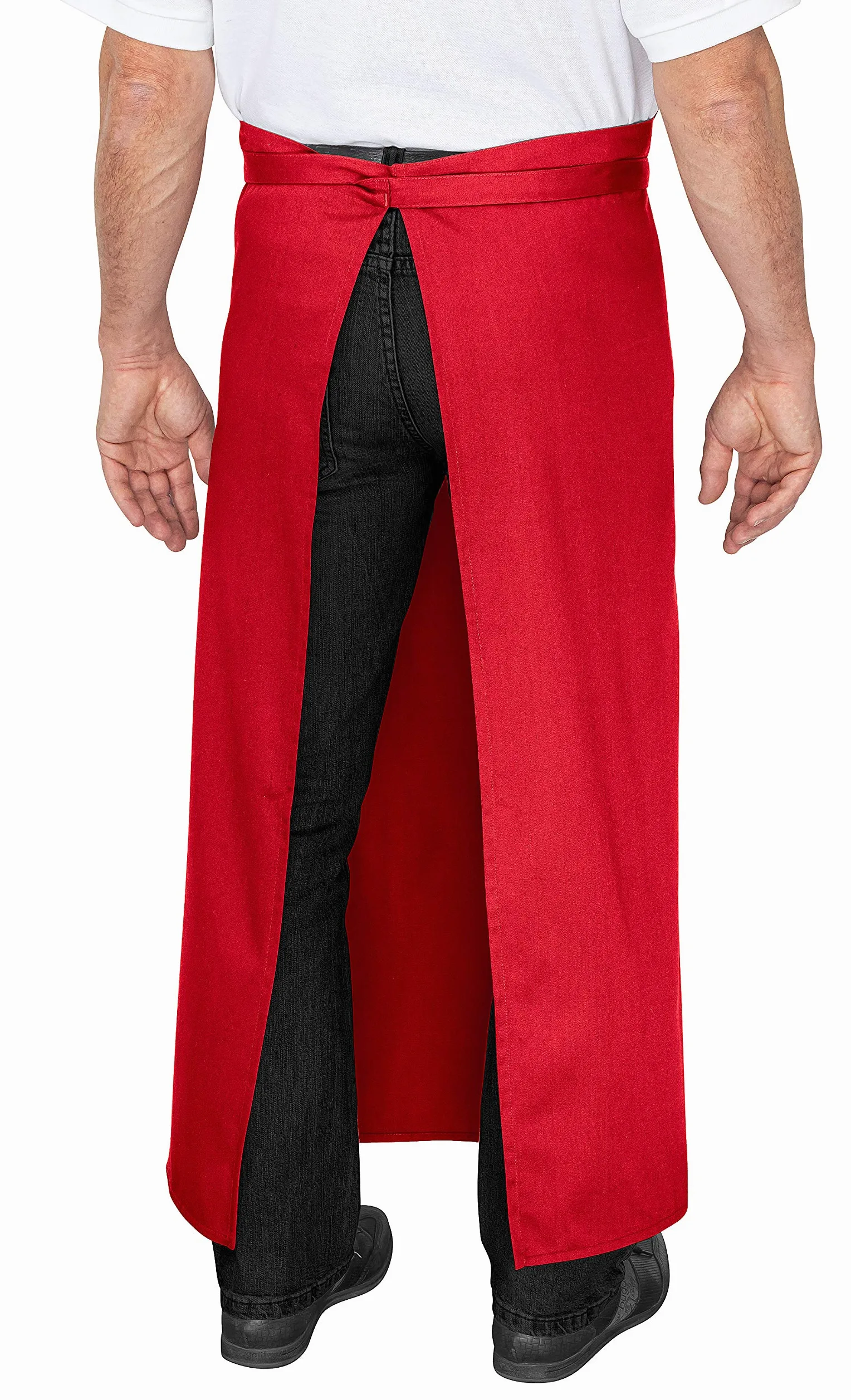 DESERMO 5x reliures de qualité supérieure 100x100cm | Tablier professionnel de qualité supérieure pour homme et femme | Mélange innovant de coton et de polyester | 220 g/m² (rouge)