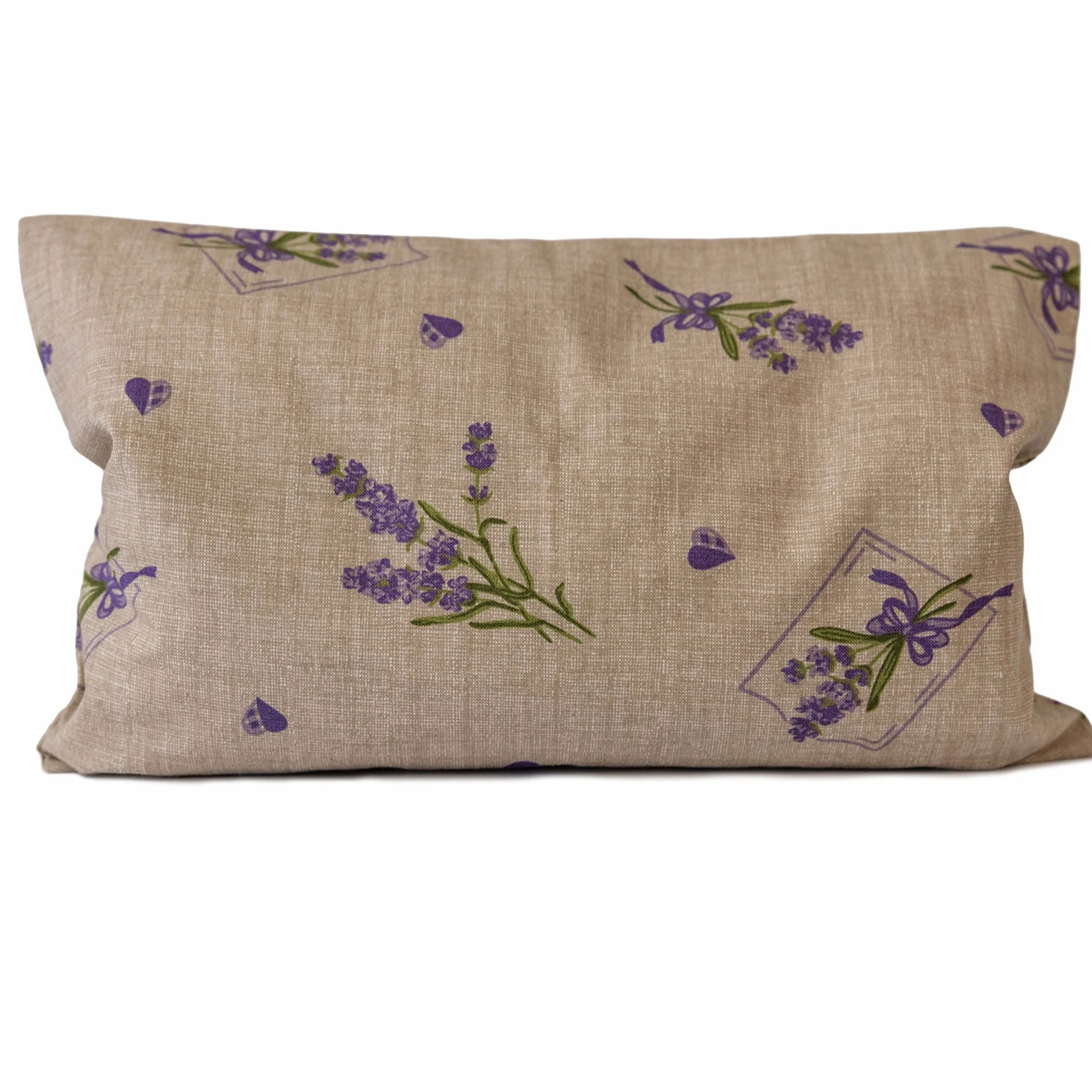 Giraffenland Coussin à la Lavande 30x20cm. Taie champêtre Romantique + Housse Bio Nature | Coussin parfumé | Coussin aromatique | Coussin aux Herbes