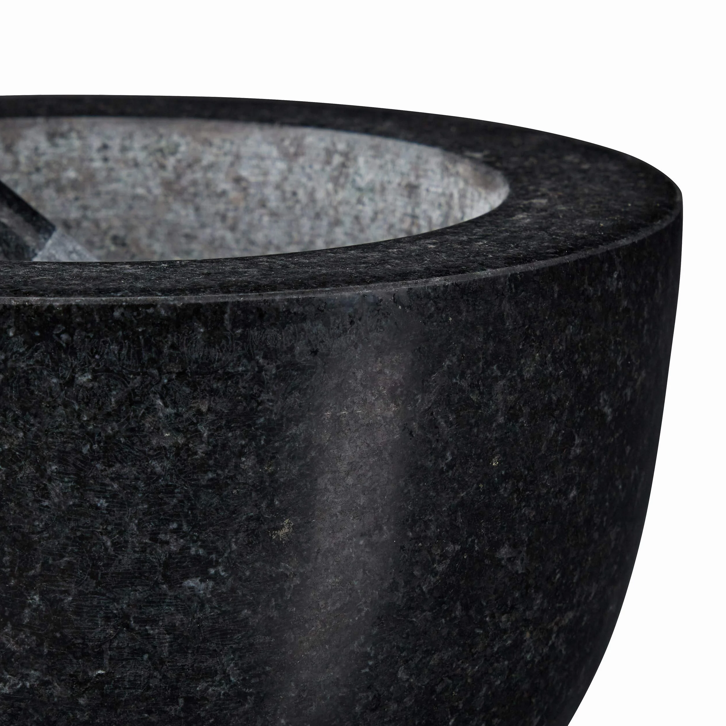 Relaxdays Mortier et pilon, en granit, poli, longue vie, épices et herbes,750 ml de volume, broyeur pierre D 20cm, gris