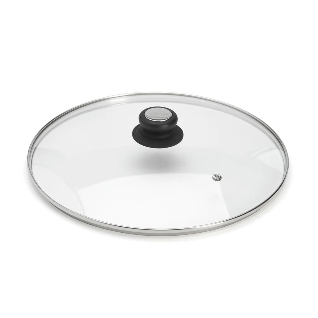 DE BUYER -4112.32 -couvercle verre bouton bak./inox ø 32cm, Ecru