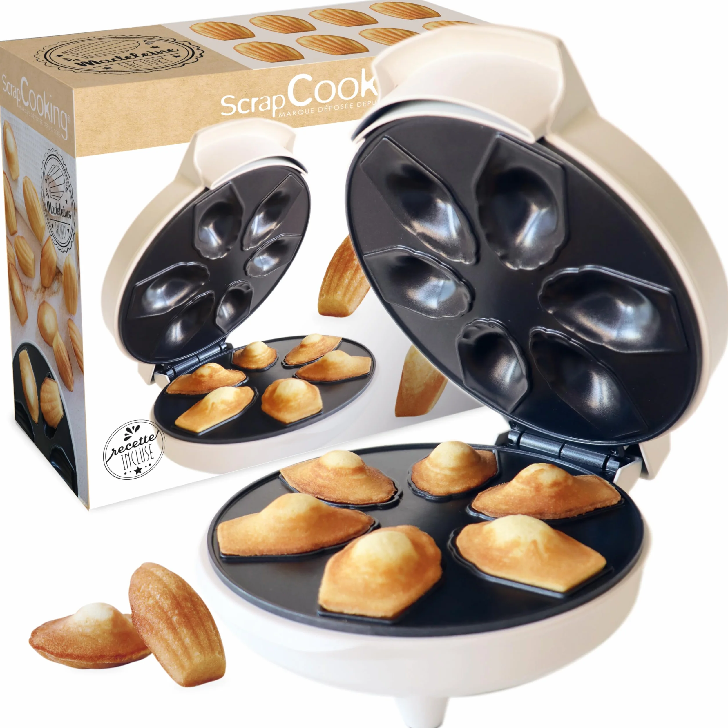 ScrapCooking - Madeleines Factory - Appareil pour Fabriquer ses Madeleine Maison - 3891, Blanc