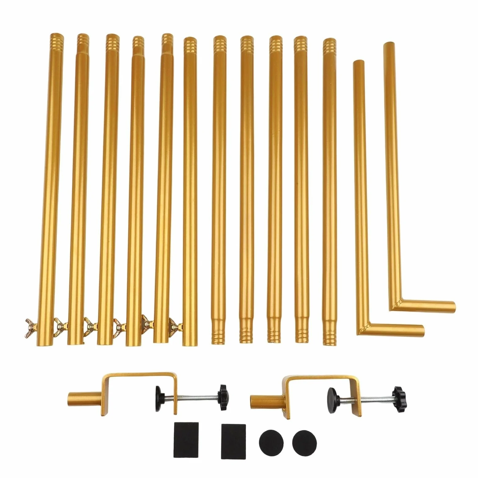 Support d'arche de table en métal de 116 à 254 cm de longueur réglable, tige de suspension de 110 à 140 cm de hauteur avec 10 attaches et sac de transport pour fête prénatale, anniversaire de mariage