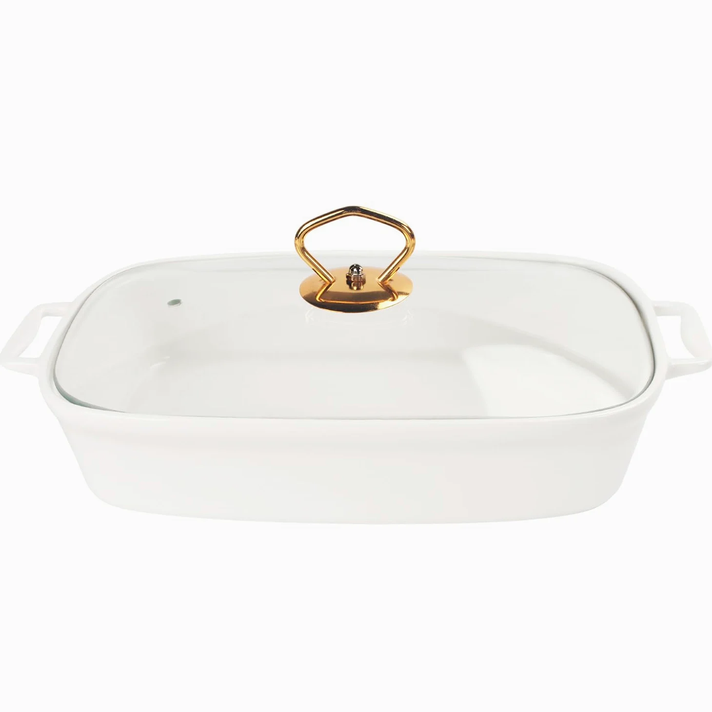 plat à gratin rectangulaire en porcelaine avec couvercle en verre, terrine de soupe de 1500 ML pour servir, plat chauffant pour buffets, plateau pour conserver les aliments, plat à gratin