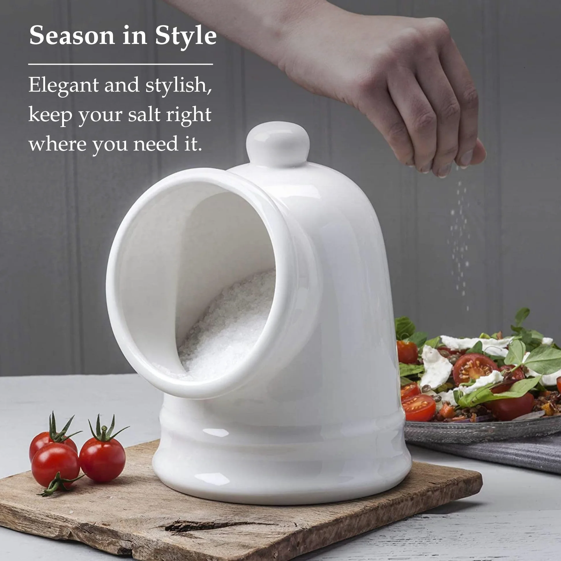 WM Bartleet & Sons 1750 T56 Grand cochon à sel traditionnel en porcelaine Blanc 14 cm