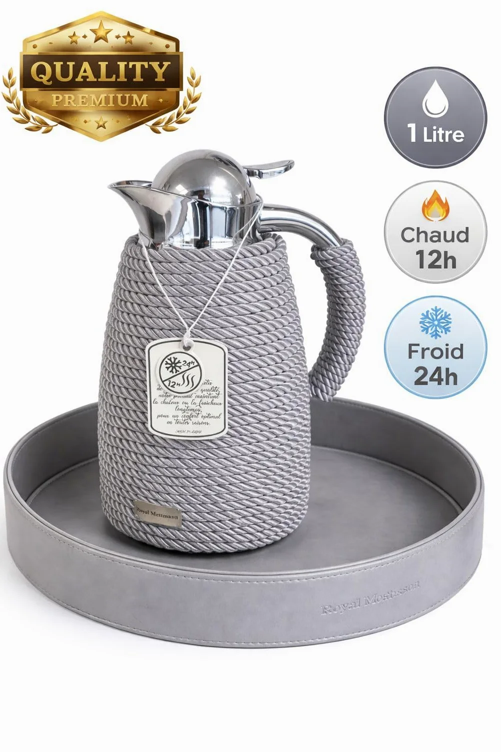 Ensemble Pichet Isotherme 1L + Plateau de Service – Élégance & Confort au Quotidien