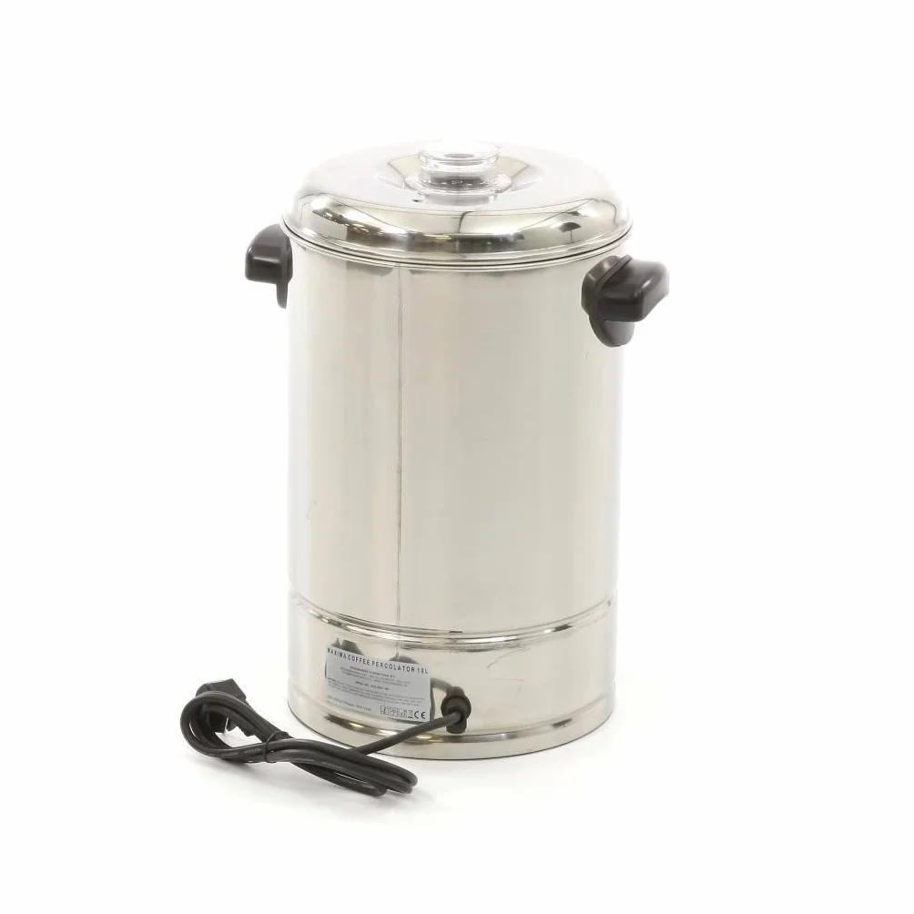 Maxima Cafetière 10L, 80 Tasses, Filtre à Café Amovible en Acier Inoxydable - Professionnel - Cafetière - 10 Litres