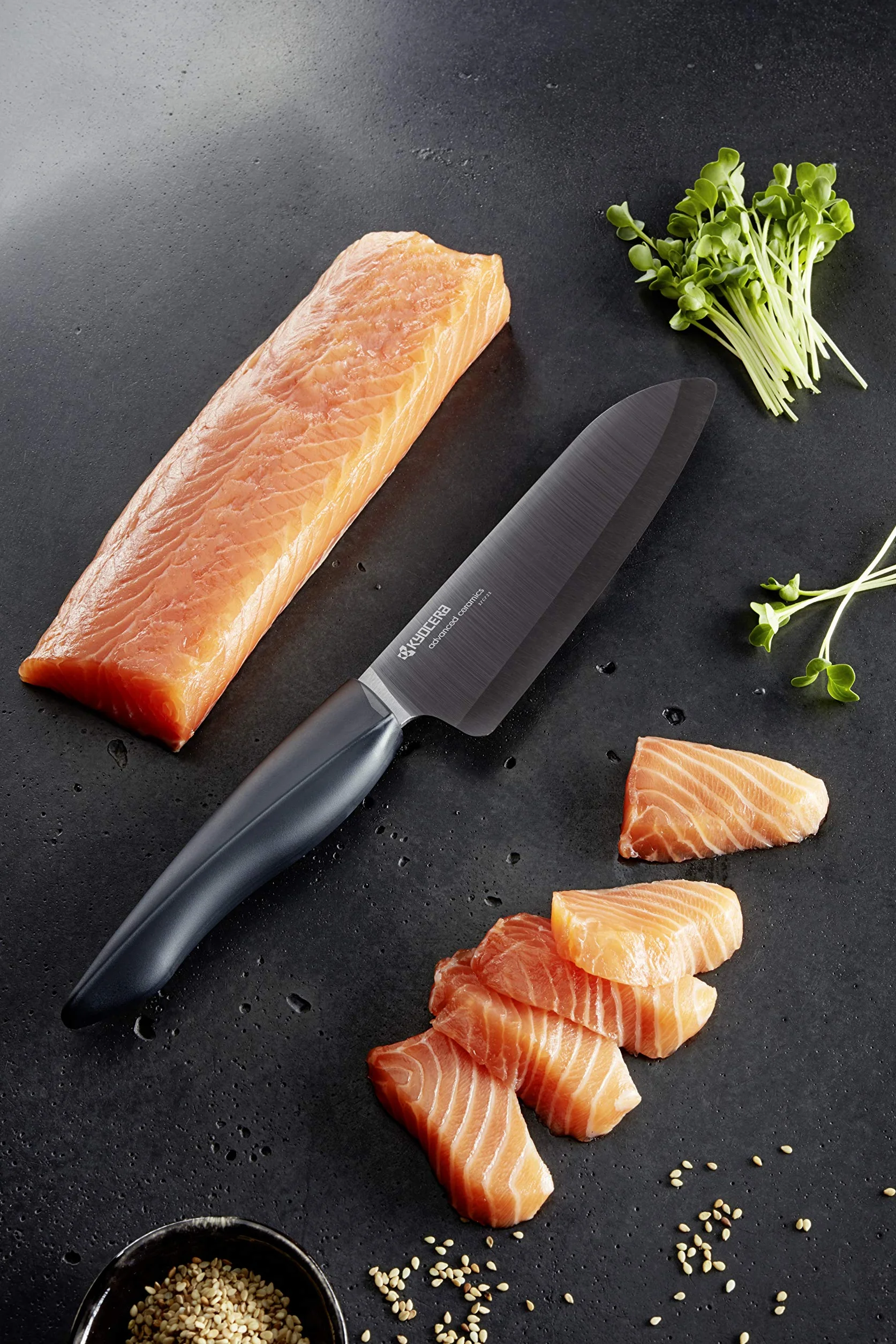 Kyocera ZK-160BK-BK SHIN - Grand Santoku Céramique Noir