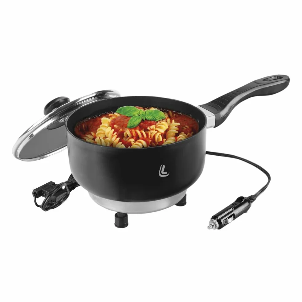 Lampa 97123 Electric Saucepan Casserole électrique portable avec prise allume-cigare de voyage, diamètre 18 cm, 1,9 litre - 24 V - 260 W - 13 A