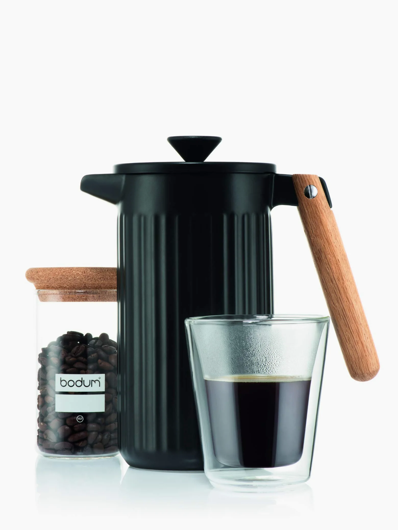 Bodum - 11910-259 - Douro - Cafetière à Piston en Porcelaine, 8 Tasses, 1.0 L