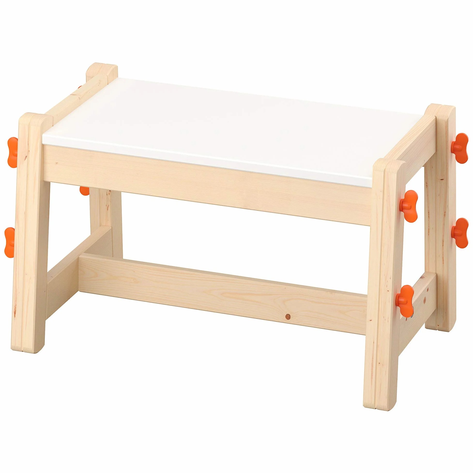 Ikea FLISAT Banc pour enfant, peut être utilisé comme siège pendant plusieurs années car il dispose de trois réglages de hauteur, réglable