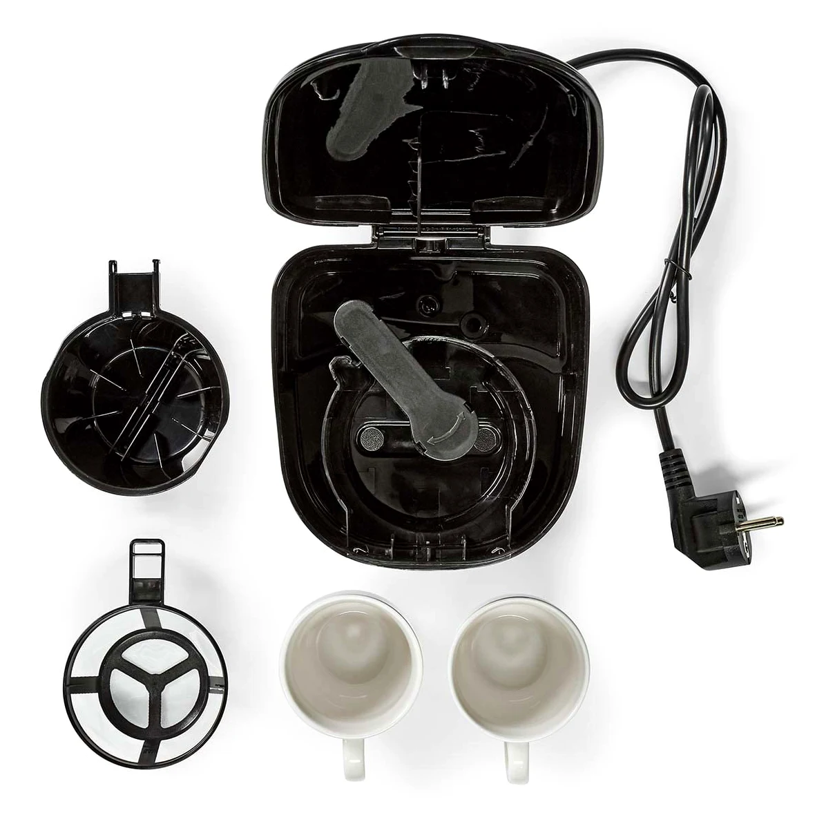 NEDIS KACM140EBK Cafetière noir Nombre de tasse=2