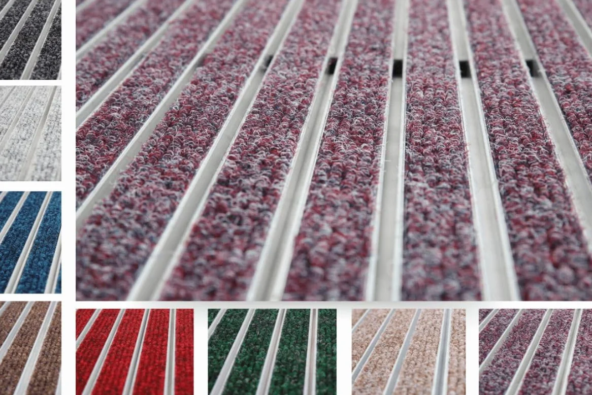 Tapis d'entrée encastrable 10mm + Cadre alu 13mm - 90x60cm Anthracite - Paillasson à encastrer