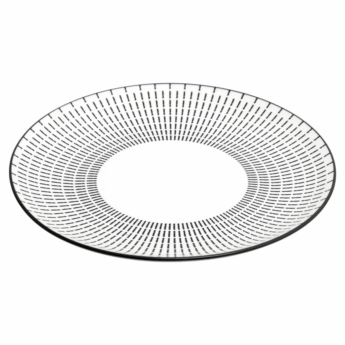 Secret de Gourmet - Service de Table 18 Pièces "Lunis" 27cm Noir & Blanc