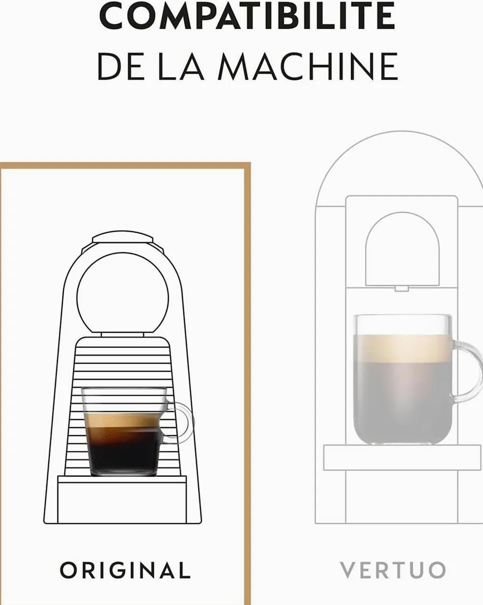 Nespresso Machine à café Inissia noir Delonghi Original - Bundle Top Sélection Ispirazione 100 Capsules